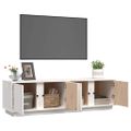 vidaXL TV skrinka biela 140x40x40 cm masívna borovica