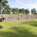 vidaXL Koterec pre psy strieborný 25,41 m² oceľ