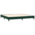 vidaXL Posteľný rám s boxspringom tmavozelený 200x200 cm zamat