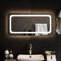 vidaXL Zrkadlo do kúpeľne s LED Priehľadná 80 x 40 cm tvrdené sklo
