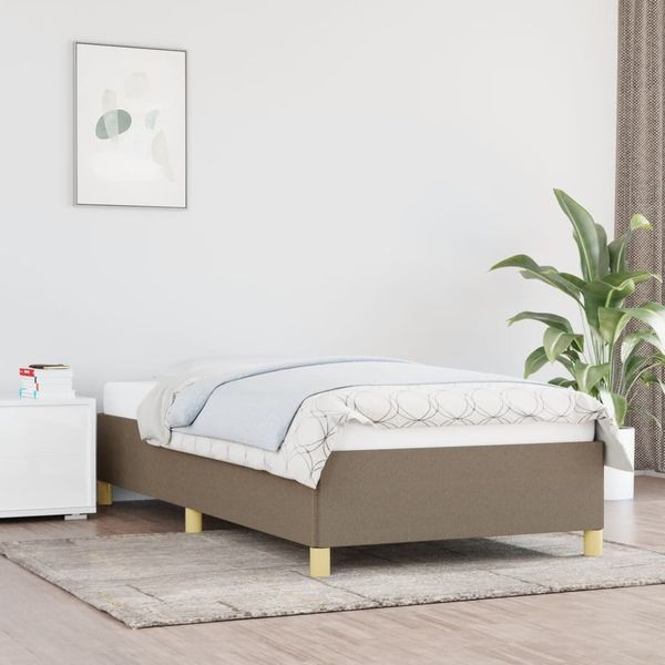 vidaXL Rám postele bez matraca Taupe 80x200cm Látka