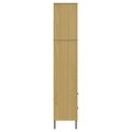 vidaXL Botník s 2 zásuvkami hnedý 60x35x180 cm masívne drevo OSLO