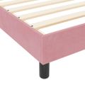 vidaXL Posteľ s pružinovým rámom Ružová 90 x 200 cm Zamat