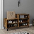 vidaXL Botník dymový dub 102x36x60 cm spracované drevo