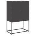 vidaXL Highboard Black 68x39x107 cm Oceľ
