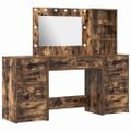 vidaXL Toaletný stolík 3 ks Dymová dub 78,5 x 41 x 135 cm