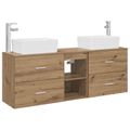 vidaXL Set kabinetov do kúpeľne 3 ks Dub artisan 53 x 34,5 x 63 cm