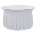 vidaXL Naťahovacie obrusy na stôl so závesom 2 ks biele 180x74 cm