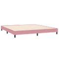 vidaXL Posteľný rám boxsping s matracom ružový 200x220 cm zamat