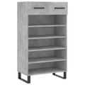vidaXL Botník betónovo sivý 60x35x105 cm kompozitné drevo