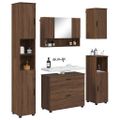 vidaXL Sada kúpeľňového nábytku 5 ks Hnedý dub 35 x 30 x 192 cm