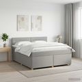 vidaXL Posteľ boxspring s matracom Svetlosivá 140 x 190 cm Látka