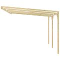 vidaXL Pergola k stene domu 4x3x2,1 m, drevo