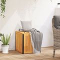 vidaXL Vonkajší box na vankúše 45x45x45/53 cm masívna akácia a oceľ