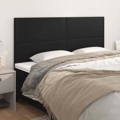 vidaXL Čelo postele čierne 180x5x118/128 cm umelá koža