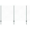 vidaXL Sieťový plot s stĺpom 10 x 1,4 m PVC potiahnutá oceľ Zelená