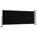 vidaXL Zaťahovacia bočná markíza na terasu 100x300 cm, čierna