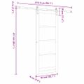 vidaXL Posuvné dvere ORKDAL Prírodná 83 x 232 cm