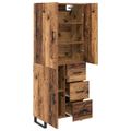 vidaXL Highboard 2 ks Staré drevo 69,5 x 34 x 180 cm