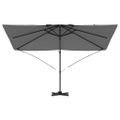 vidaXL Slnečník 351 x 250 x 260 cm Polyester a hliník Antracit
