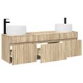 vidaXL Set kabinetov do kúpeľne 3 ks Dub sonoma 49 x 44,5 x 66 cm