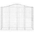 vidaXL Oblúkový gabionový kôš 200x50x140/160 cm pozinkované železo