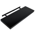 vidaXL Plávajúce nástenné police 2 ks čierne 100x20x3,8 cm