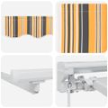 vidaXL Rám markízy Žltá a Šedá 300 x 200 cm Polyester s PU povrchom