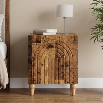 vidaXL Nočný stolík Staré drevo 43 x 34,5 x 50 cm Kompozitné drevo