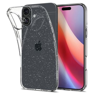Puzdro Spigen Liquid Crystal pre iPhone 16 6,1" trblietavý kryštál