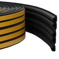 vidaXL Samolepiaca tesniaca páska na okno Čierna 9 x 6 mm 50 m