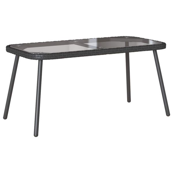 vidaXL Konferenčný stolík Čierna 90 x 45 x 43 cm polyratan