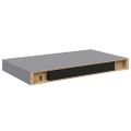 vidaXL Plávajúce nástenné police 2 ks, sivé 40x23,5x3,8 cm, MDF