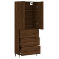 vidaXL Vysoká skrinka hnedý dub 69,5x34x180 cm spracované drevo