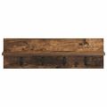 vidaXL Vešiak na stenu Nástenná montáž Dymová dub 60 x 10,5 x 18 cm