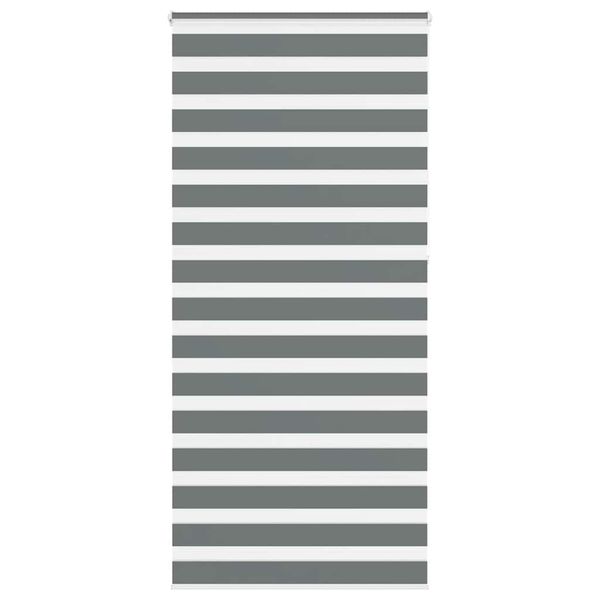 vidaXL Zebra roleta tmavošedá 110x230 cm šírka látky 105,9cm polyester