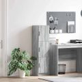 vidaXL Highboard Sivý Sonoma 31.5 x 32 x 122.5 cm
