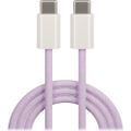 Maxlife MXUC-06 kábel USB-C - USB-C 1,0 m 20W fialový nylon