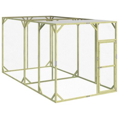 vidaXL Kurník 200x400x200 cm impregnovaná masívna borovica