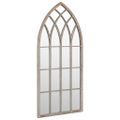 vidaXL Záhradné zrkadlo pieskové 100x45 cm exteriérové železo