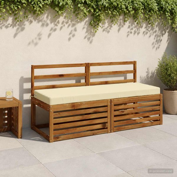 vidaXL Vankúš na lavičku SOEST 100% polyester Krémová 140 x 50 x 8 cm