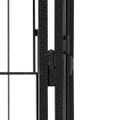 vidaXL Ohrádka pre psov 8 panelov čierna 50x100 cm práškovaná oceľ