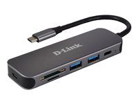 Rozbočovač - vrátane čítačky kariet - 2 x SuperSpeed USB 3.0 + 1 x USB-C - desktop