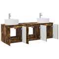 vidaXL Set kabinetov do kúpeľne 3 ks Dymový dub 49,5 x 44,5 x 65 cm