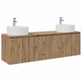 vidaXL Set kabinetov do kúpeľne 3 ks Dub artisan 49,5 x 44,5 x 65 cm