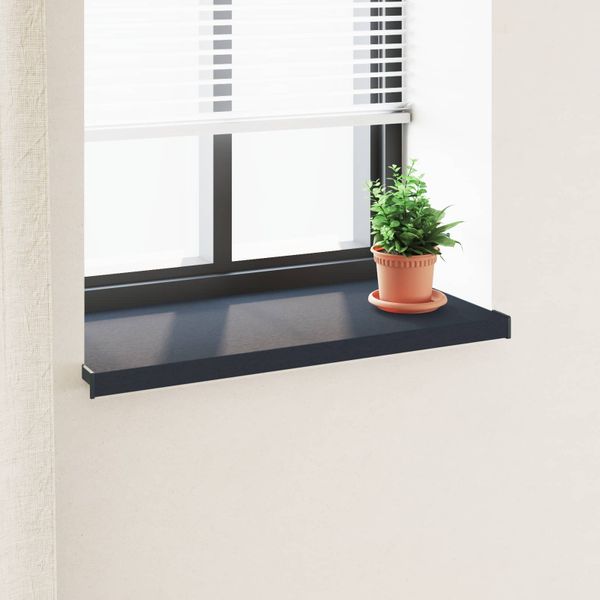 vidaXL Parapetné dosky Antracitové s drevenou textúrou PVC