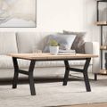 vidaXL Konferenčný stolík v tvare Y 90x90x45,5 cm borovica a oceľ