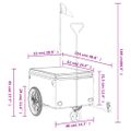 vidaXL Vozík za bicykel, čierny 30 kg, železo