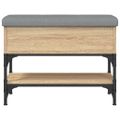 vidaXL Lavička na topánky dub sonoma 62x32x45 cm kompozitné drevo