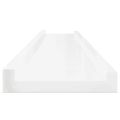 vidaXL Nástenné police 4 ks, lesklé biele 100x9x3 cm